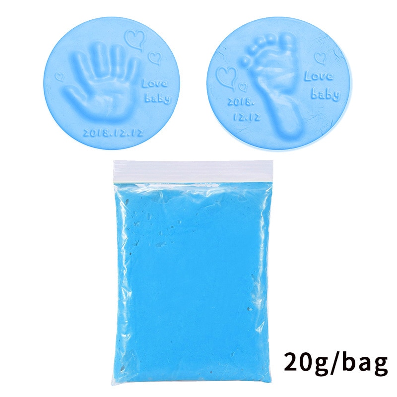 2020 Baby Care Air Drying Soft Clay Baby Handprint Footprint Imprint Kit Casting Parent-child Hand Inkpad Fingerprint Kids Toys